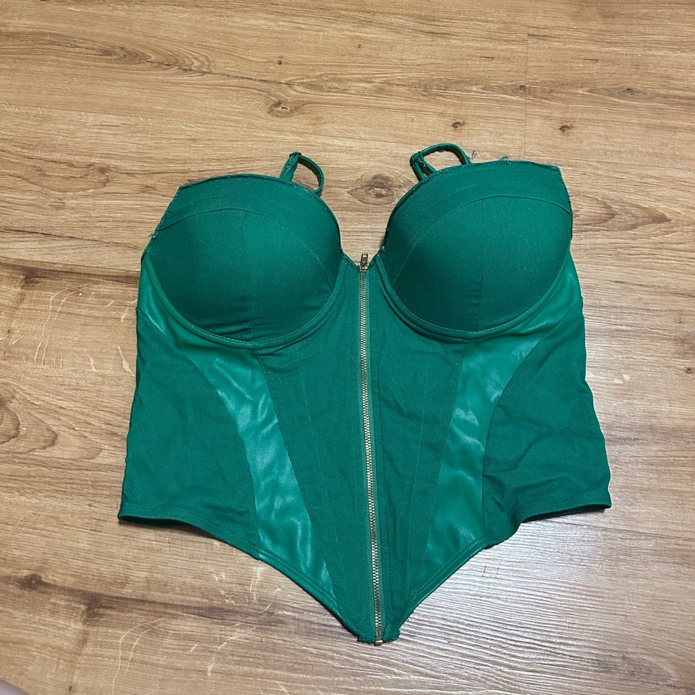 Green Corset Top - Poison Ivy
